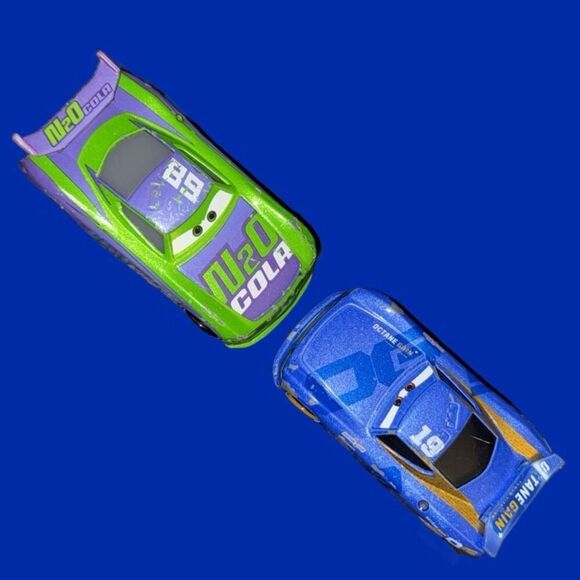 Disney Pixar Cars Turbo Racers Daniel Swervez & Hj Hollis N20 Cola Cars B23 - Picture 5 of 13